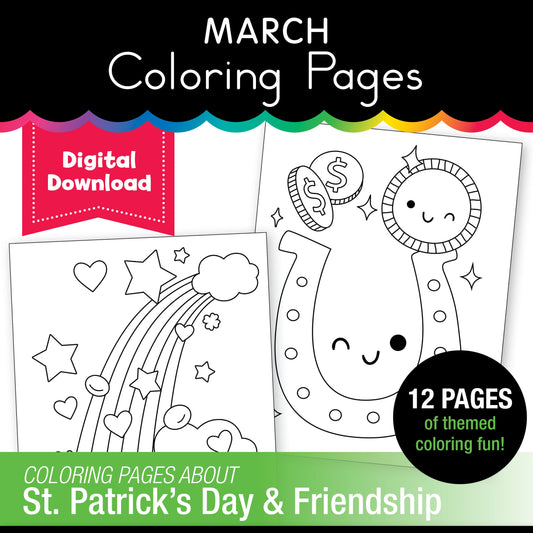 Free Printable March Coloring Pages Pack 2