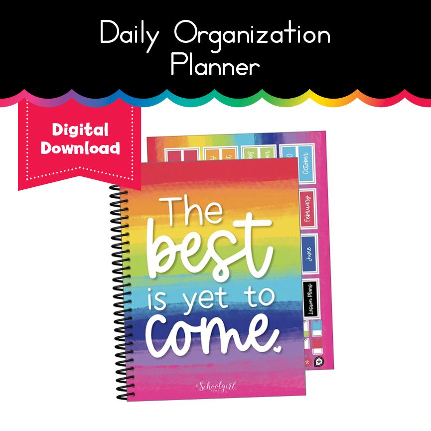 Bright Daily Organization Planner