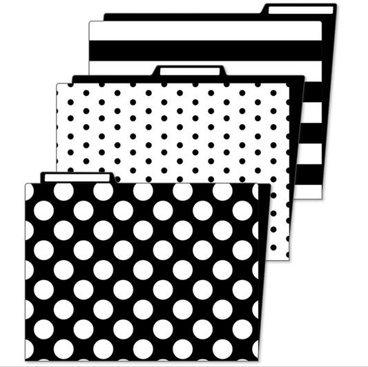 File Folders | Black and White