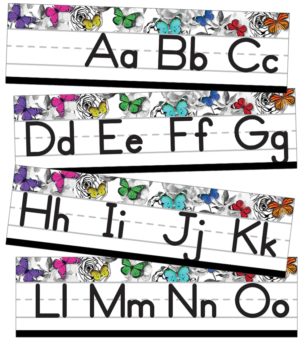 Woodland Whimsy Alphabet Line Mini Bulletin Board Set by Schoolgirl StyleE