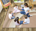 Load image into Gallery viewer, Neutral Boho Rainbow Classroom Rug by Schoolgirl Style
