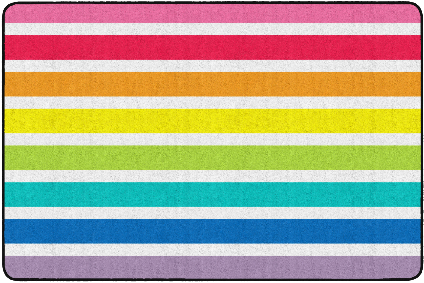 Bright Striped Rainbow Classroom Rug by Schoolgirl Style