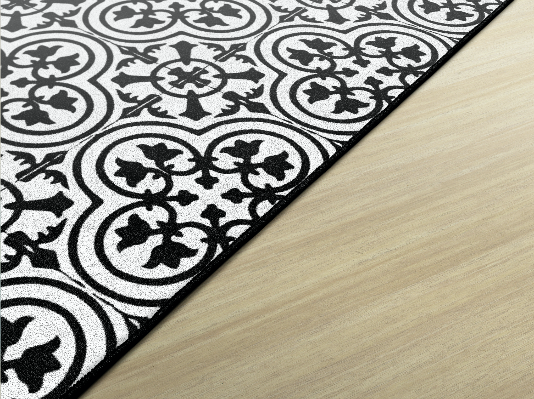 Black & White Tile Classroom Rug by Schoolgirl Style