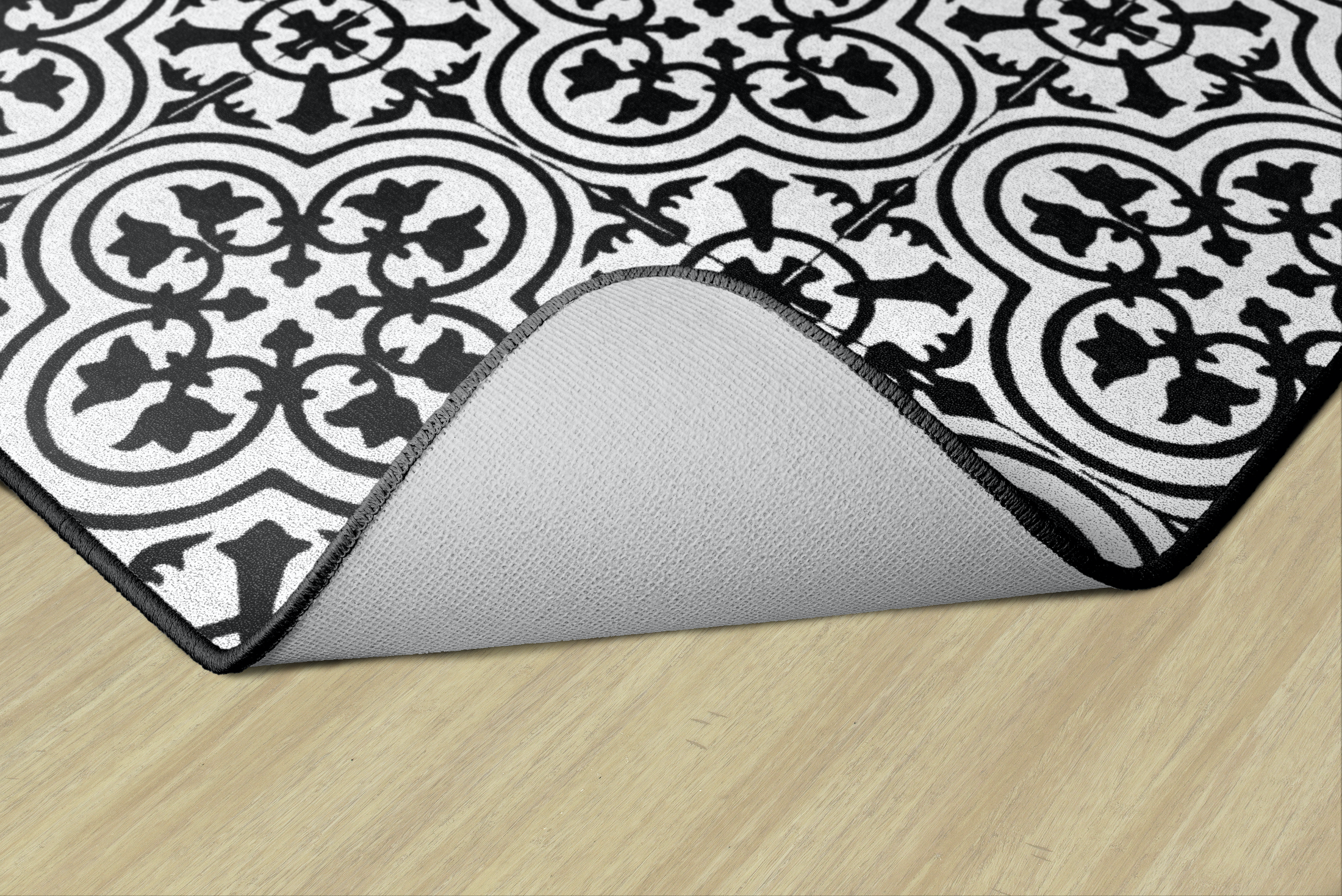 Black & White Tile Classroom Rug by Schoolgirl Style