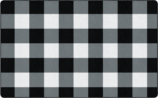 Black & White Buffalo Check Classroom Rug by Schoolgirl Style