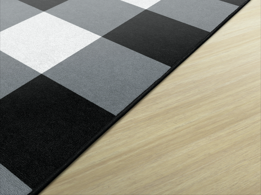 Black & White Buffalo Check Classroom Rug by Schoolgirl Style