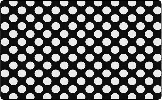 Black & White Polka Dot Classroom Rug by Schoolgirl Style