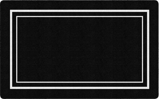 Black & White Border Classroom Rug by Schoolgirl Style