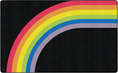 Load image into Gallery viewer, Rainbow on Black Classroom Rug by Flagship
