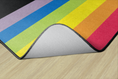Load image into Gallery viewer, Rainbow on Black Classroom Rug by Schoolgirl Style

