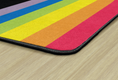Load image into Gallery viewer, Rainbow on Black Classroom Rug by Schoolgirl Style
