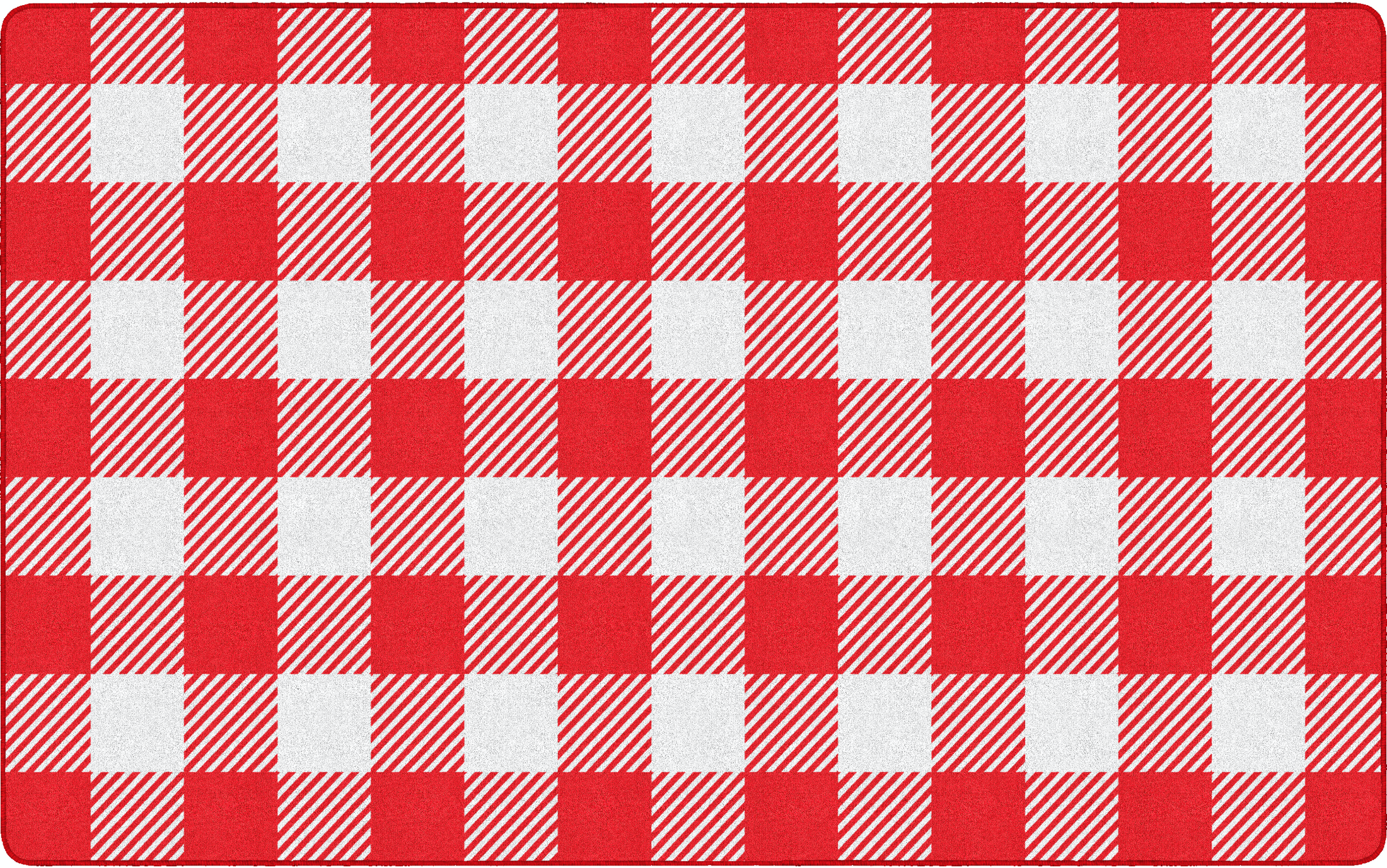 Red Gingham Classroom Rug by Schoolgirl Style