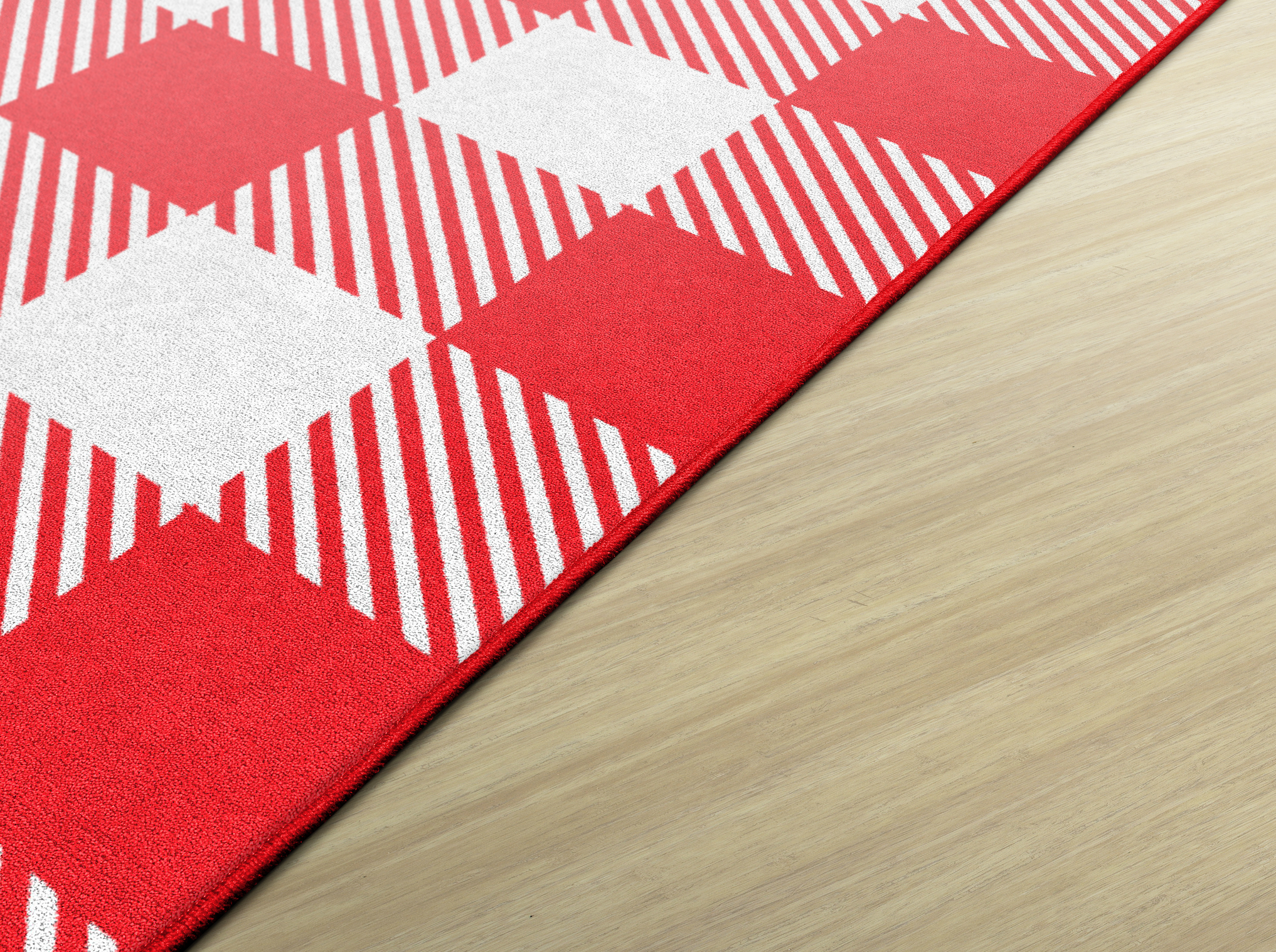 Red Gingham Classroom Rug by Schoolgirl Style