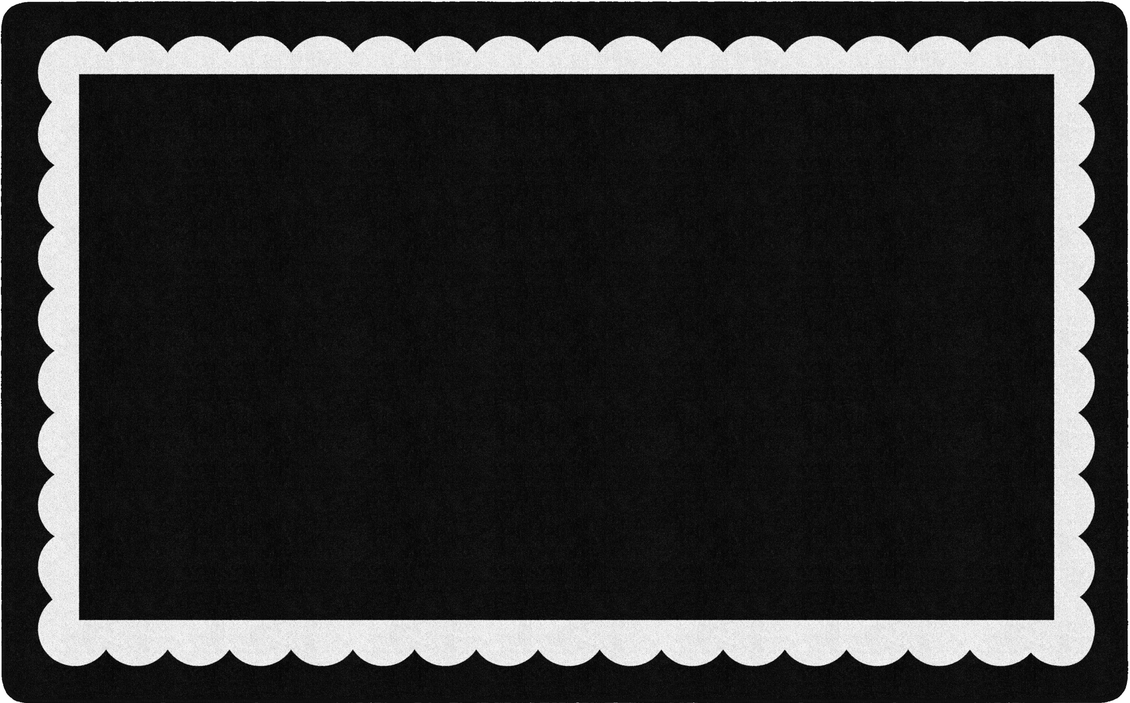 Black & White Scallop Classroom Rug by Schoolgirl Style