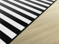 Load image into Gallery viewer, Black and White Stripe Classroom Rug by Schoolgirl Style
