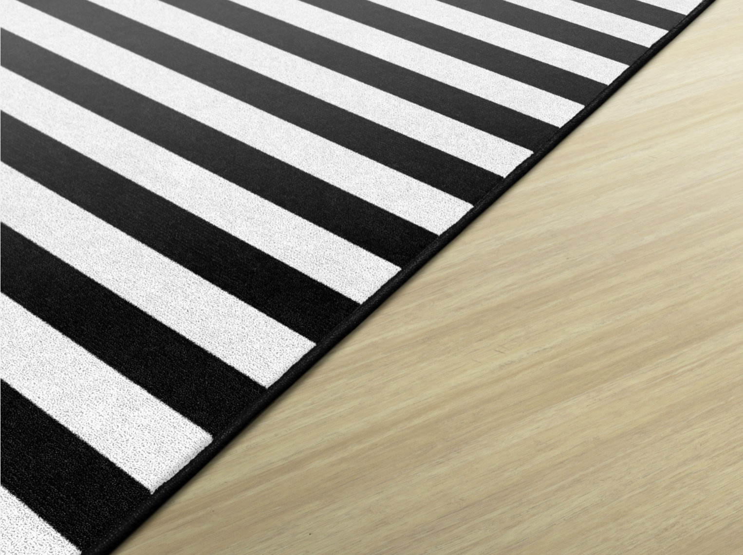 Black and White Stripe Classroom Rug by Schoolgirl Style