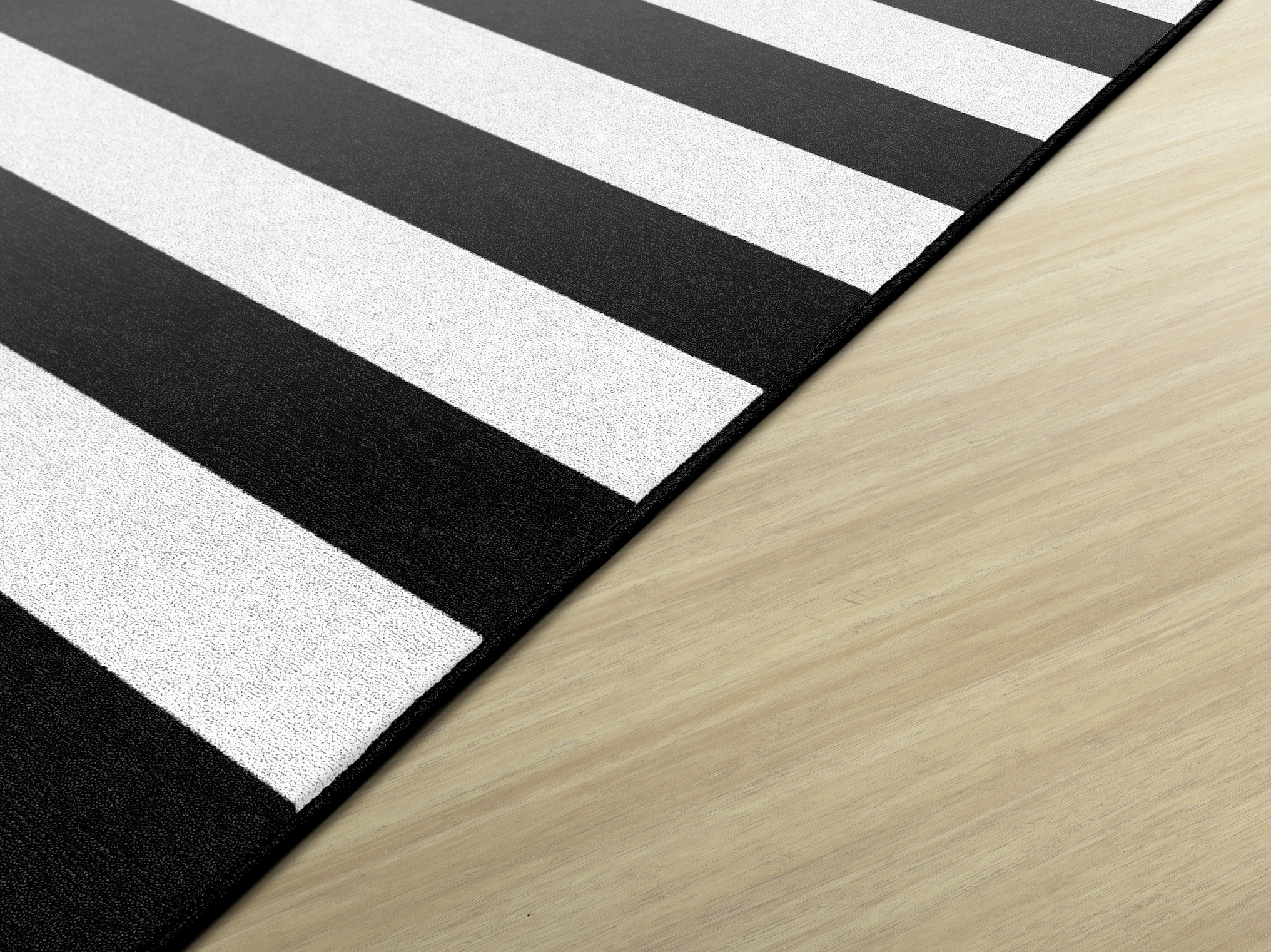 Black and White Stripes Flamingo Classroom Rug by Schoolgirl Style