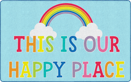 This Is Our Happy Place  Classroom Rug by Schoolgirl Style