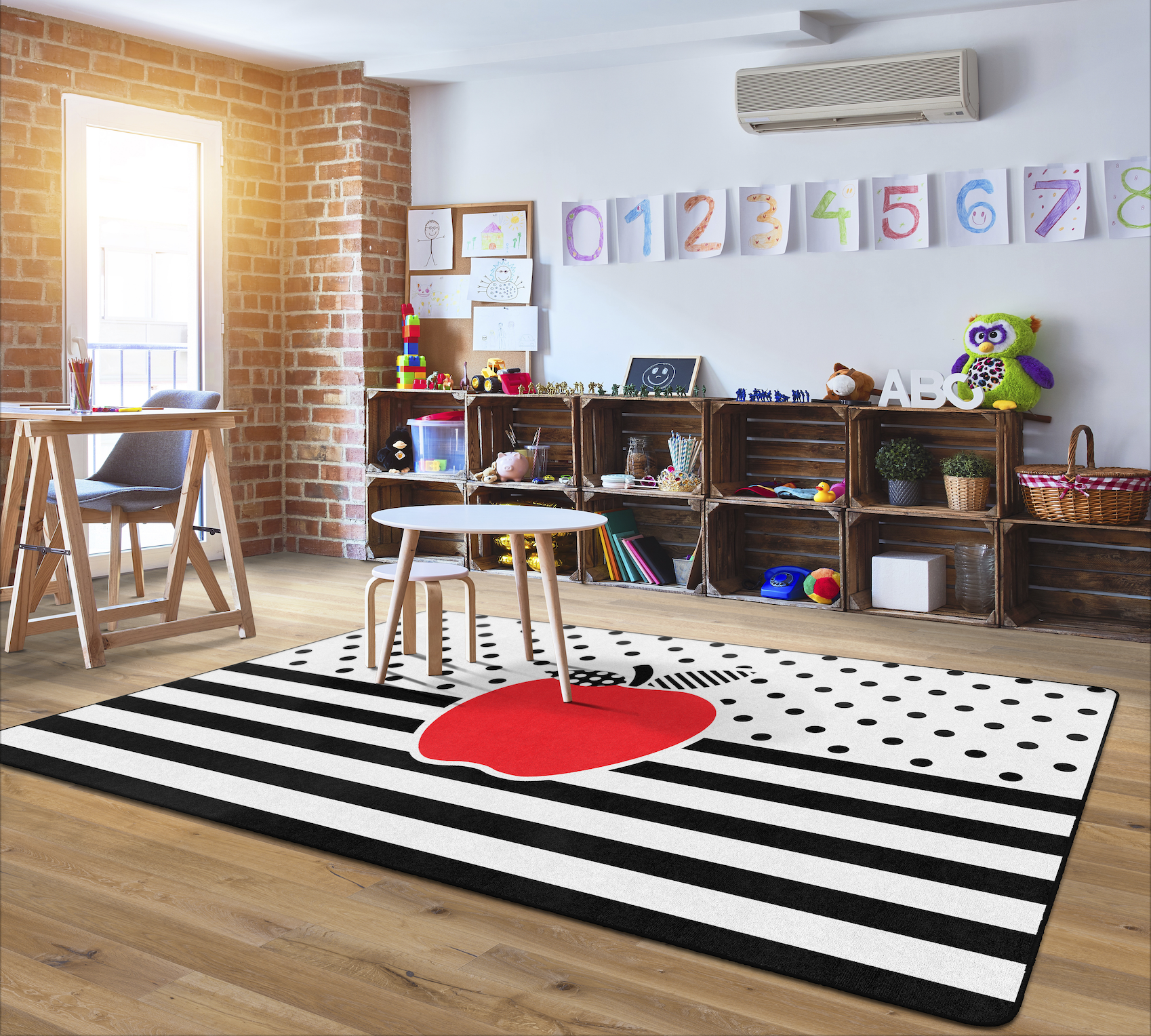 Red Apple Classroom Rug by Schoolgirl Style