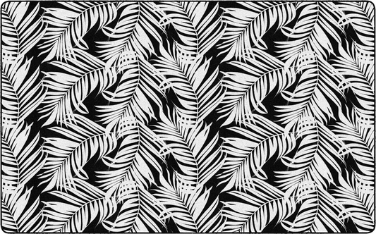 Black and White Fern Classroom Rug by Schoolgirl Style