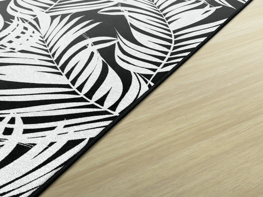 Black and White Fern Classroom Rug by Schoolgirl Style