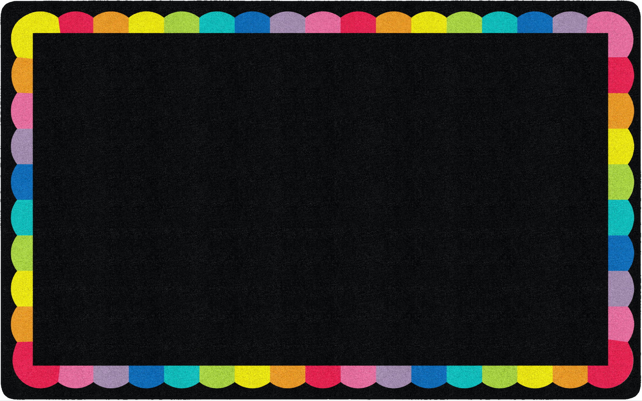 Rainbow Scallop Classroom Rug by Schoolgirl Style