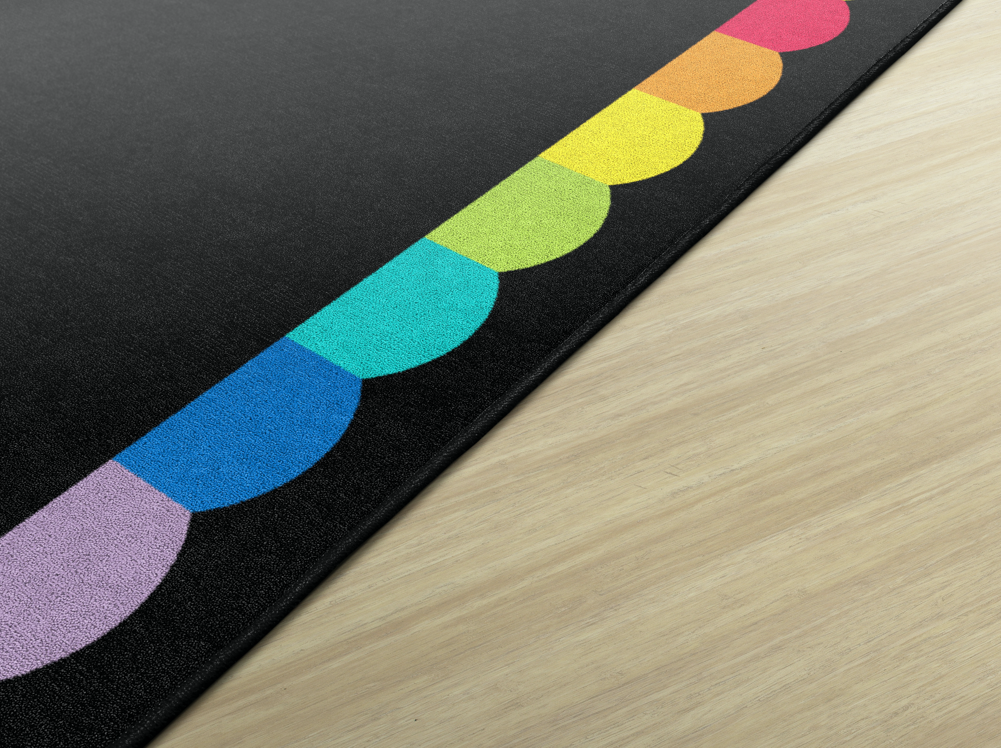Rainbow Scallop Classroom Rug by Schoolgirl Style