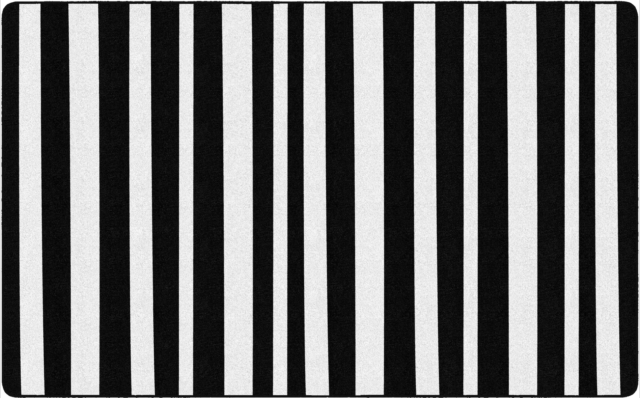 Black and White Zebra Striped Classroom Rug by Schoolgirl Style