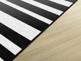 Load image into Gallery viewer, Black and White Zebra Striped Classroom Rug by Schoolgirl Style
