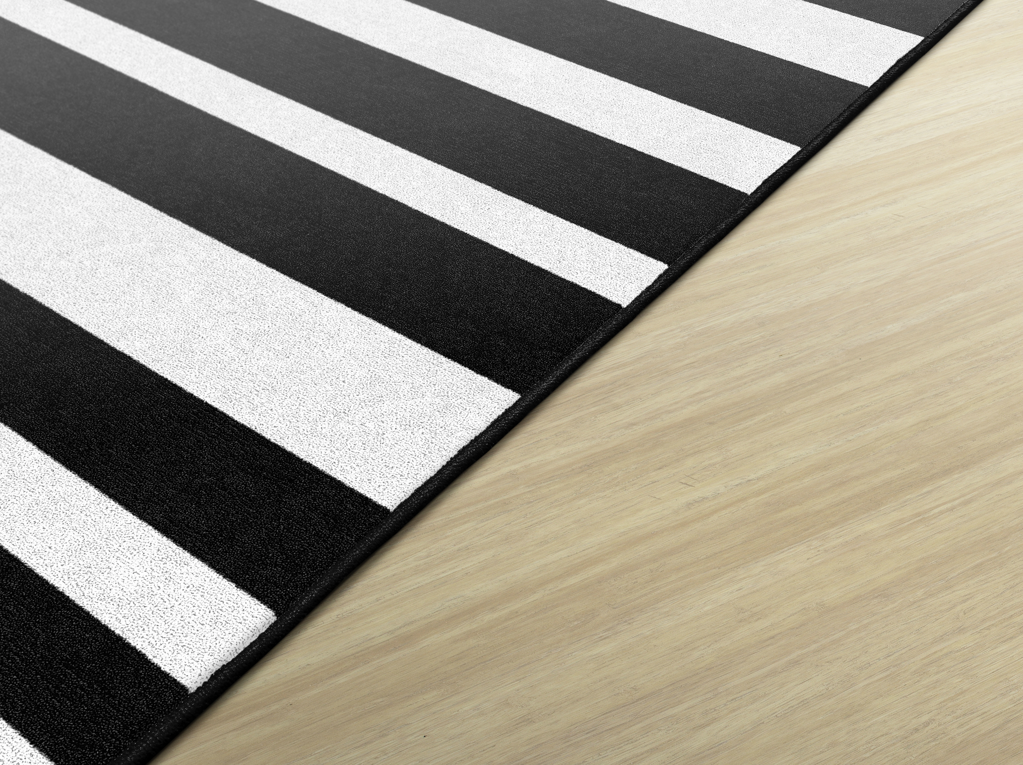 Black and White Zebra Striped Classroom Rug by Schoolgirl Style