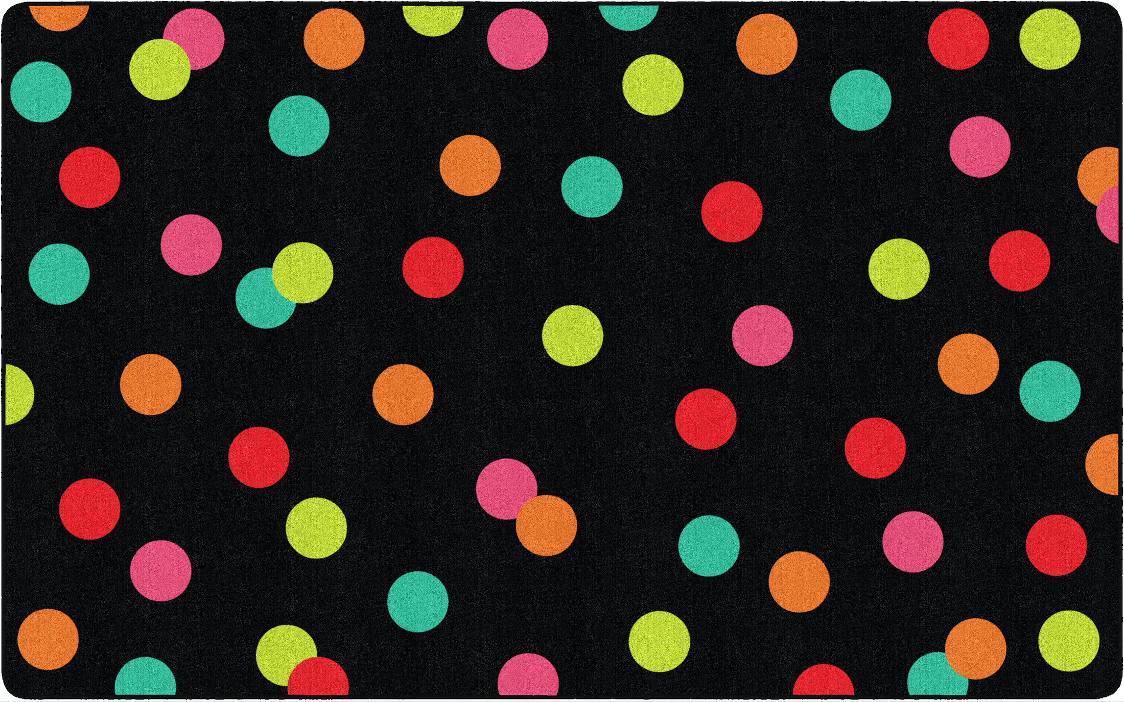 Rainbow Polka Dots Classroom Rug by Schoolgirl Style