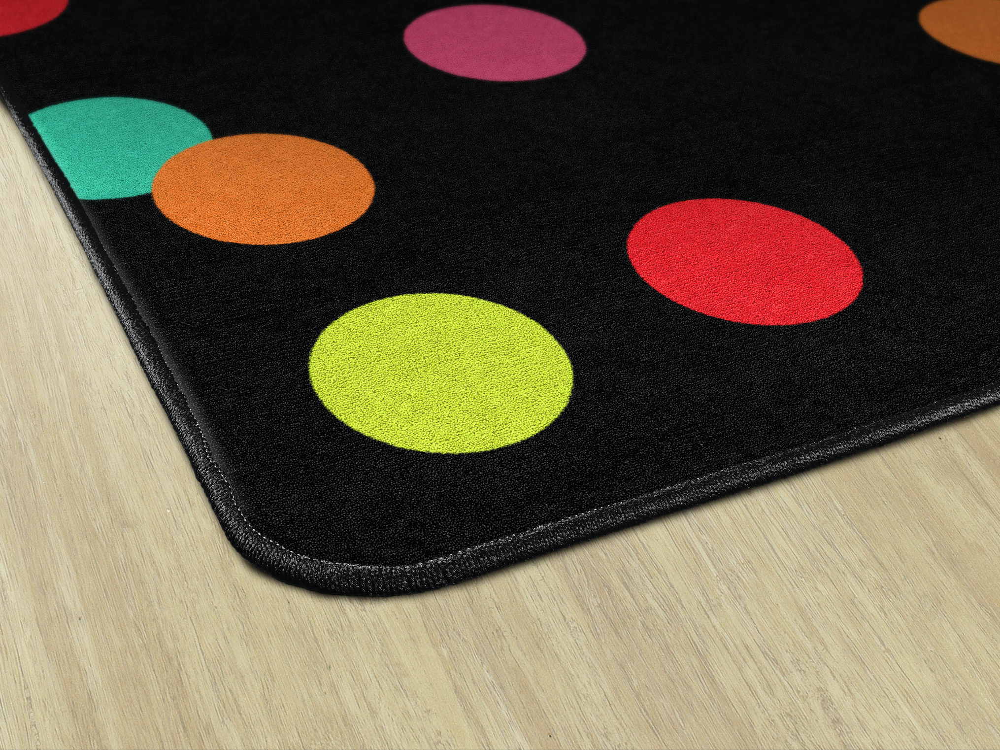 Rainbow Polka Dots Classroom Rug by Schoolgirl Style