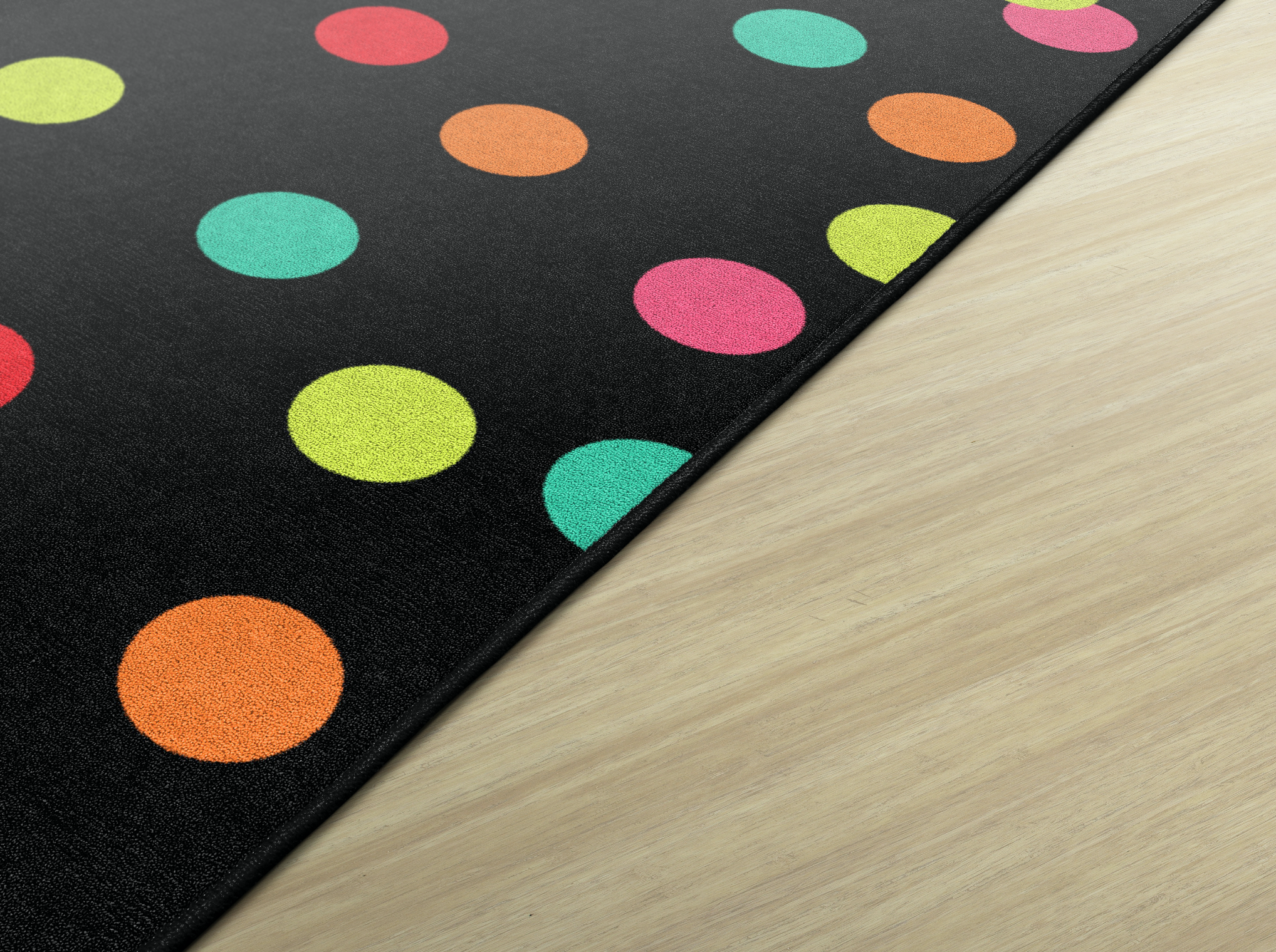 Rainbow Polka Dots Classroom Rug by Schoolgirl Style