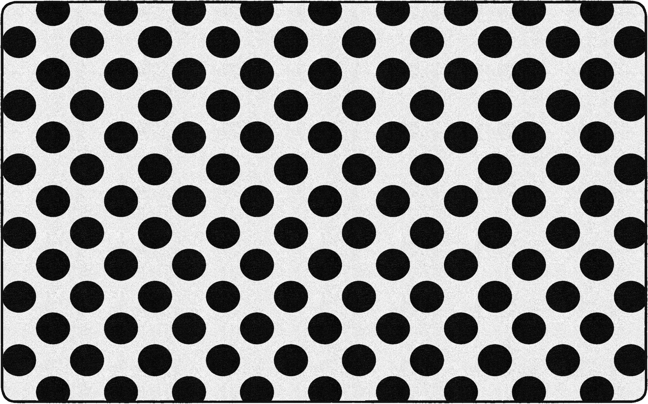 Black & White Polka Dots Classroom Rug by Schoolgirl Style