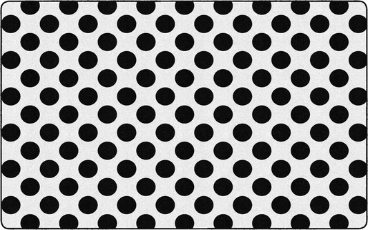 Black & White Polka Dots Classroom Rug by Schoolgirl Style