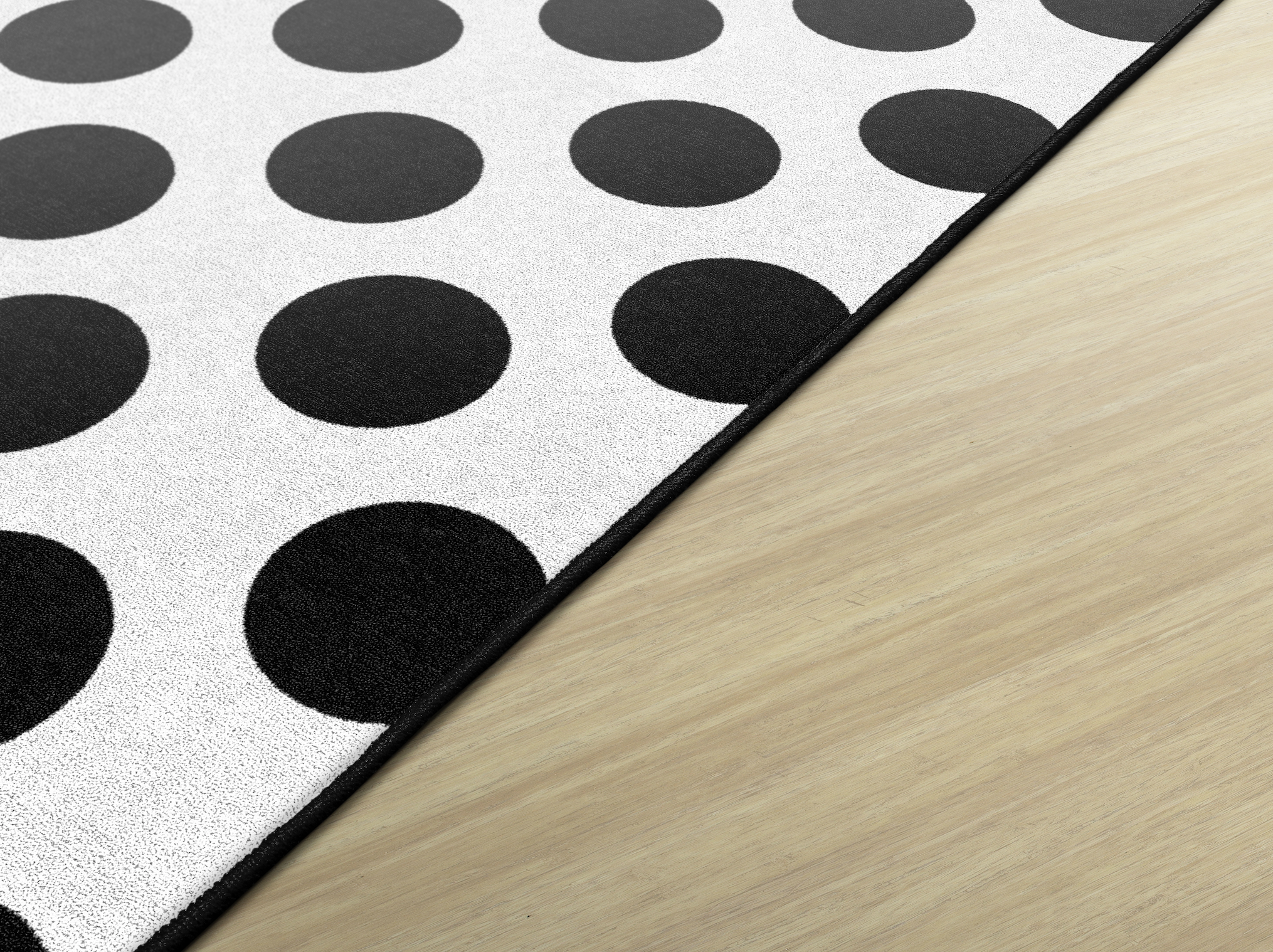 Black & White Polka Dots Classroom Rug by Schoolgirl Style