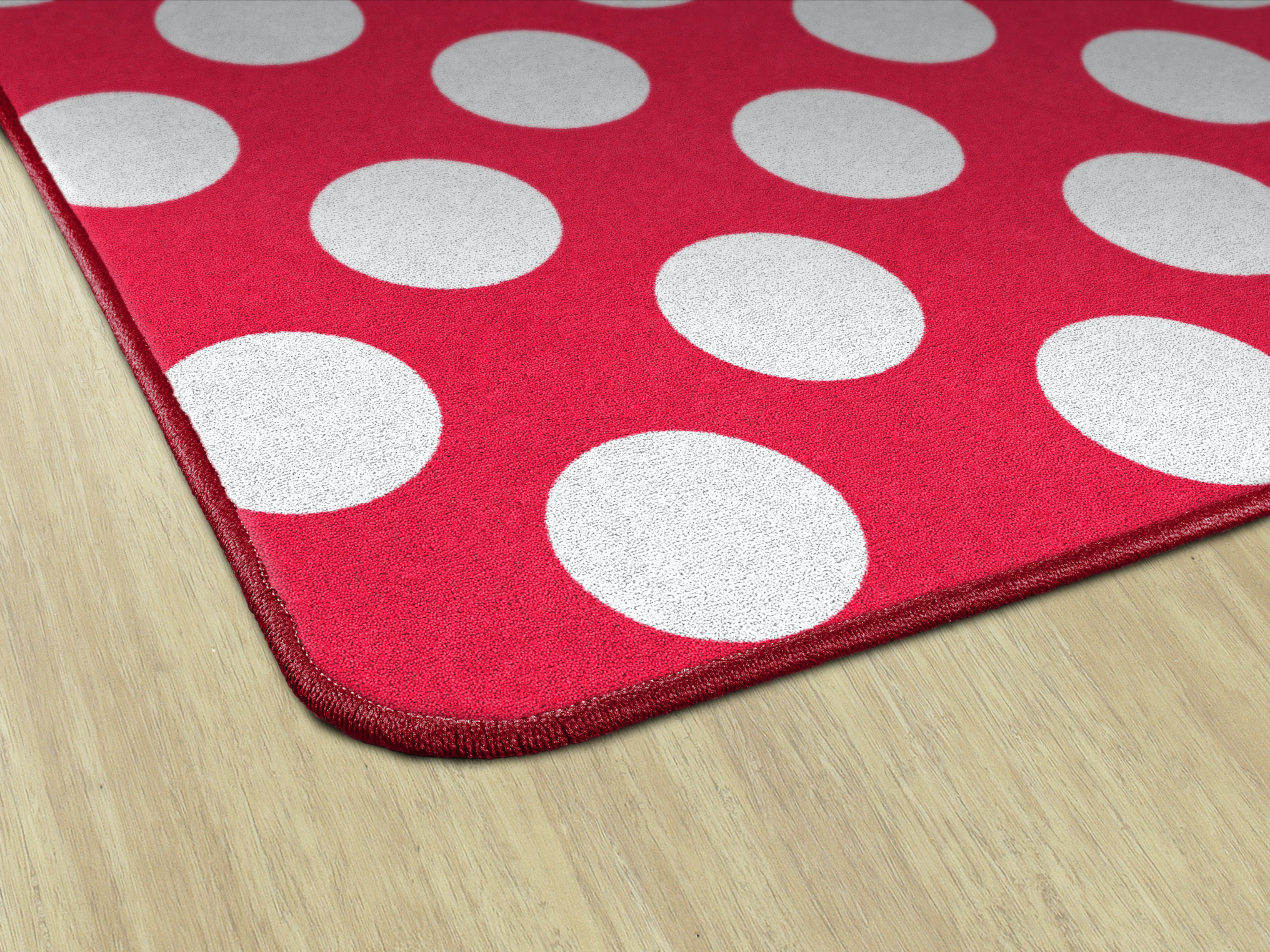 Red Polka Dot Classroom Rug by Schoolgirl Style