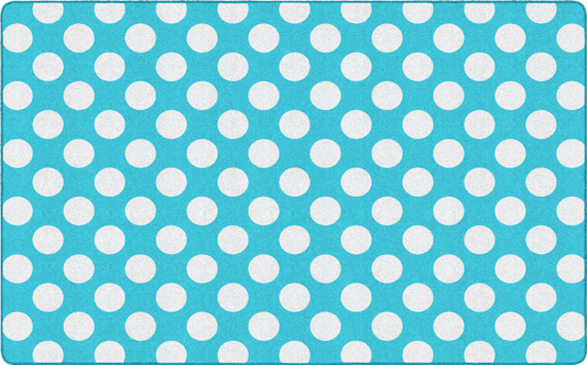 Blue Polka Dot Classroom Rug by Schoolgirl Style 