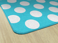 Load image into Gallery viewer, Blue Polka Dot Classroom Rug by Schoolgirl Style 
