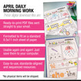 Load image into Gallery viewer, Printable Kindergarten April Daily Morning Work
