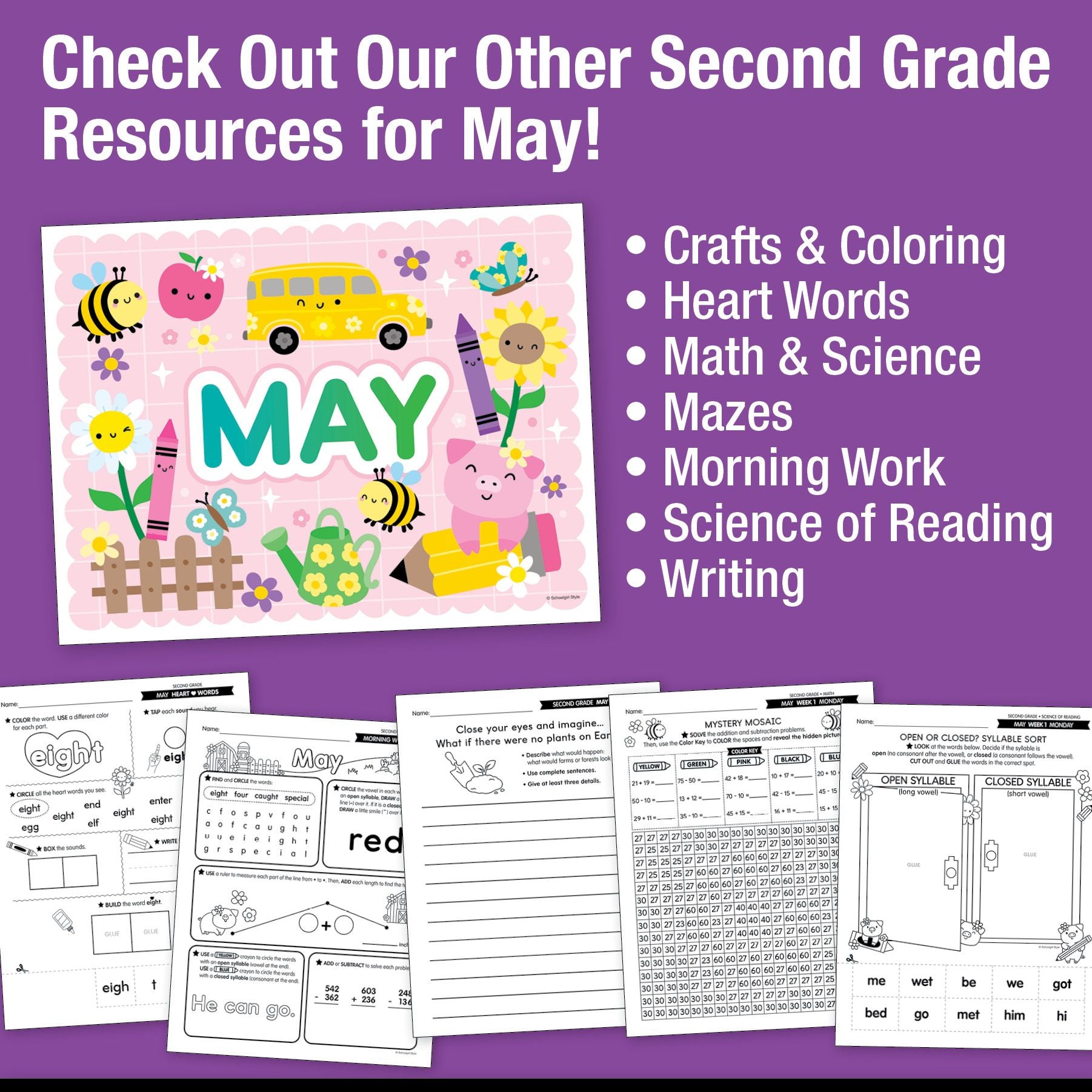 Printable Second Grade May Daily Reading