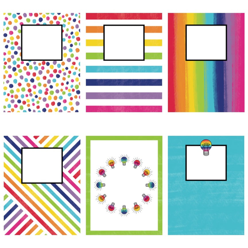 Bright Binder Covers and Spines Printable Resource