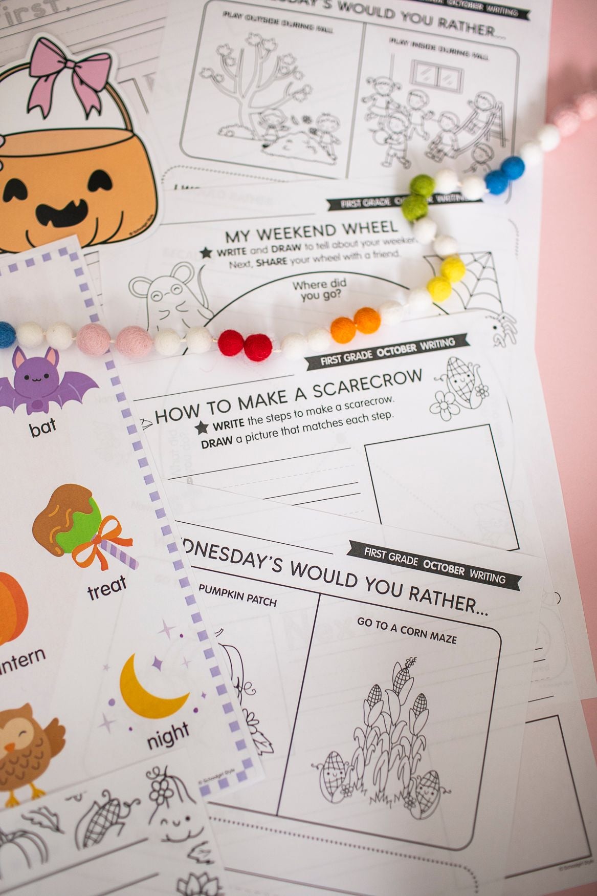 Printable Kindergarten October Writing Bundle