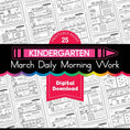 Load image into Gallery viewer, Printable Kindergarten March Daily Morning Work
