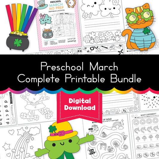 Preschool March Complete Printable Bundle