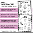 Load image into Gallery viewer, Printable May Words Posters
