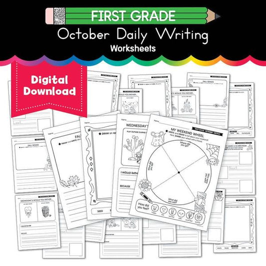 Printable First Grade October Daily Writing
