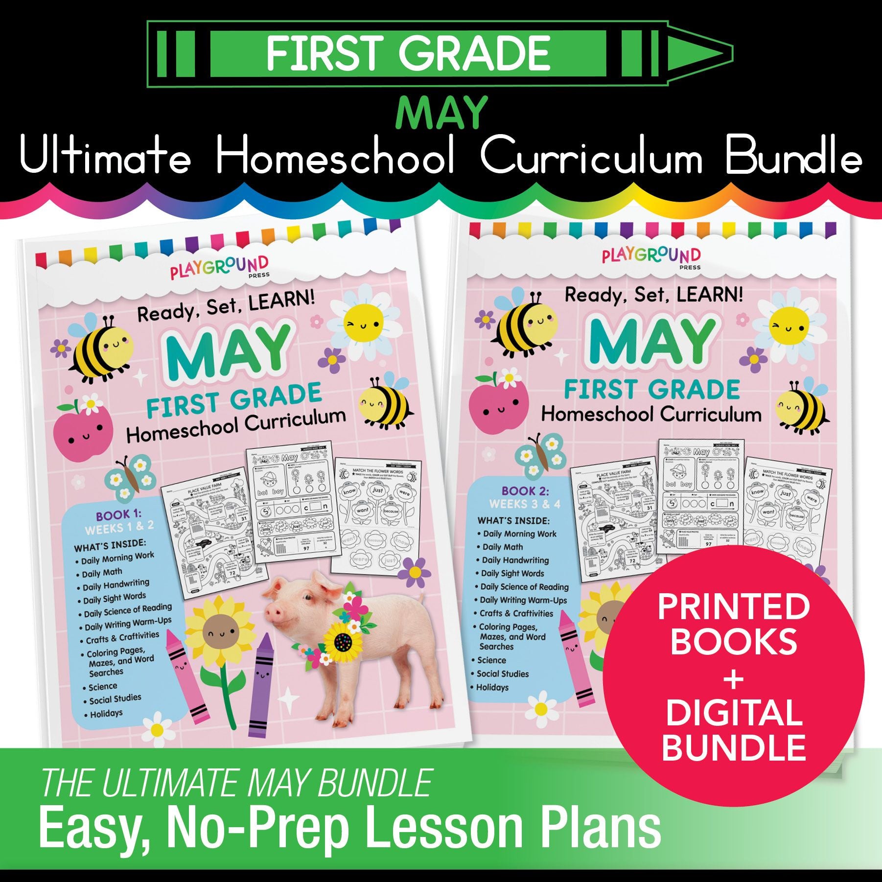 Ultimate First Grade May Homeschool Curriculum Bundle