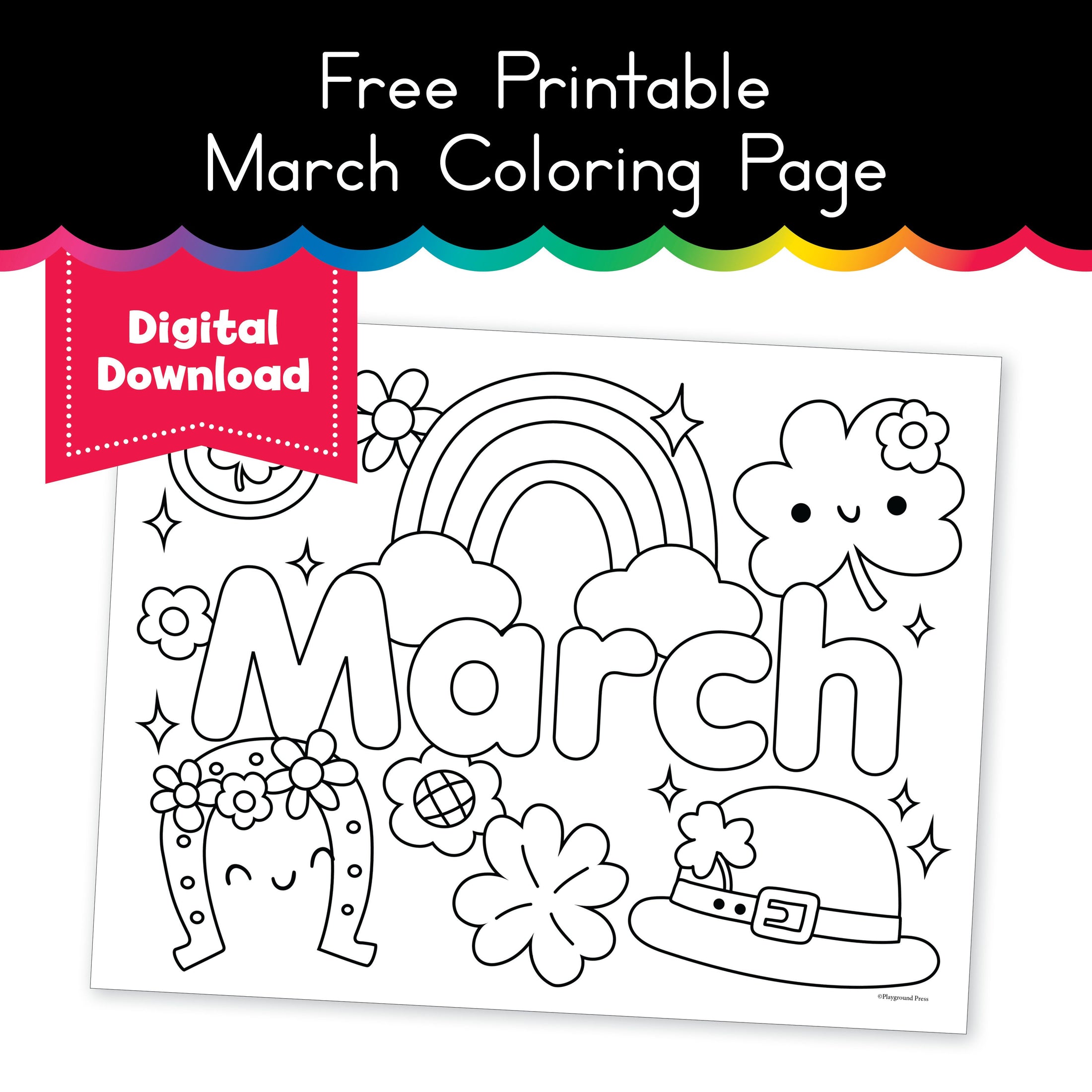 Free Printable March Coloring Page