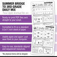 Load image into Gallery viewer, Printable Bridge To Third Grade Daily Mix Digital Summer Workbook
